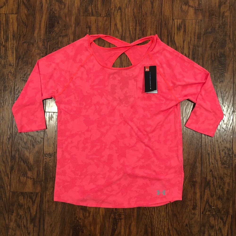 Under Armour pink top “threadborne”